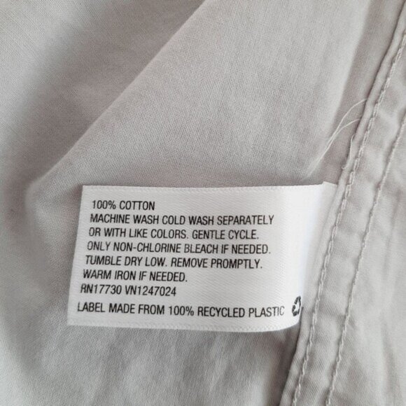 GOODFELLOW & CO. 100% Cotton Short Sleeve Button Down Shirt Grey Men's Sz M Tall - Picture 10 of 14